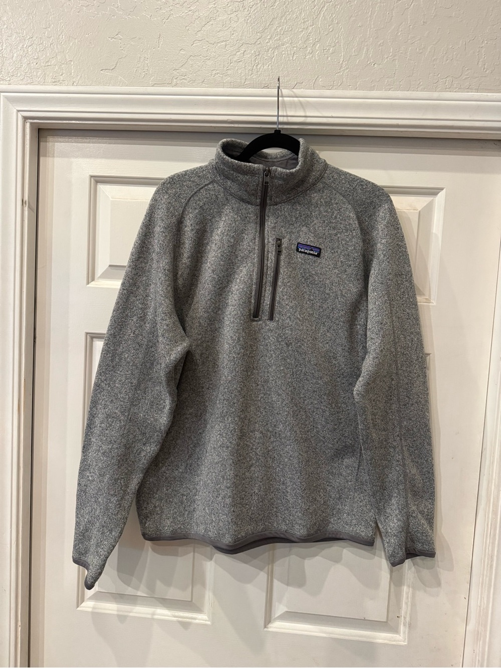 Patagonia Men's Better Sweater 1/4 Zip Fleece Pullover Heathered Gray Size Large